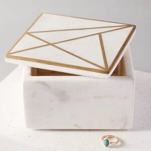 West Elm Geometric Marble Storage Box